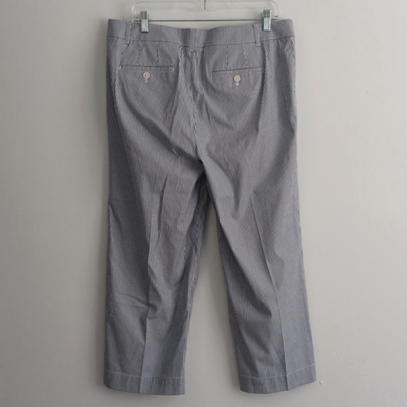 Talbots Chelsa Seersucker Flat Front Ankle Pants #2143 - Picture 7 of 7